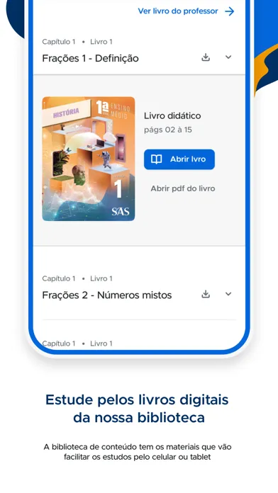 Ảnh chụp màn hình của SAS Educação Aluno