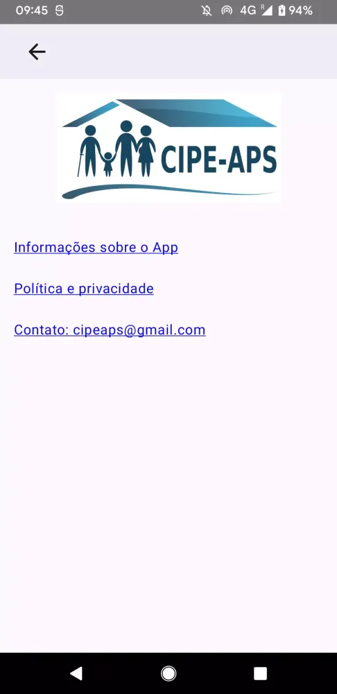 Screenshot di CIPE-APS