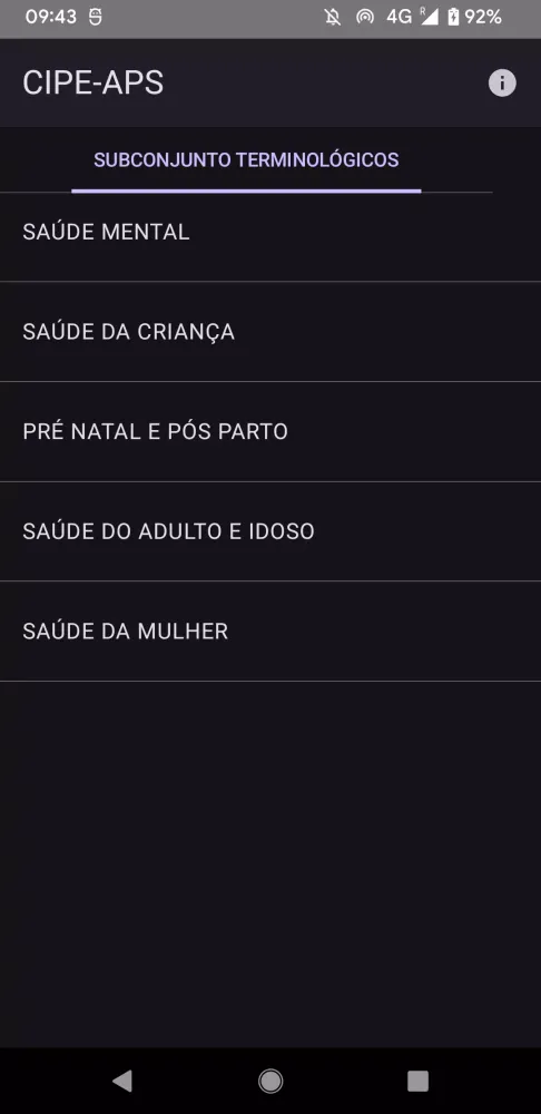 Screenshot di CIPE-APS