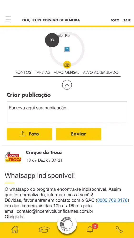 Tangkapan skrin Craque da Troca
