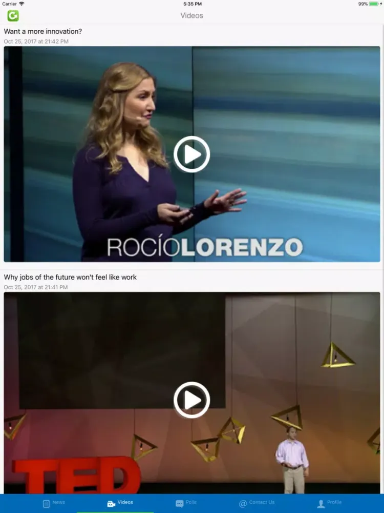 Go Live NA and APAC iPad  Screenshots