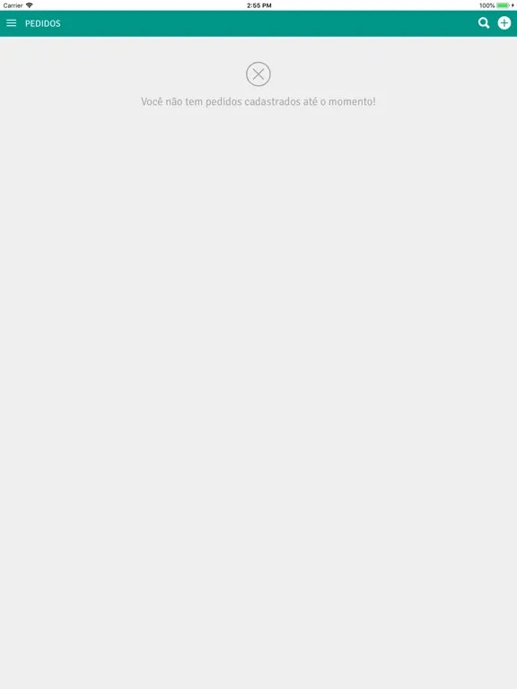 Capturas de tela do SIC Pedidos iPad 