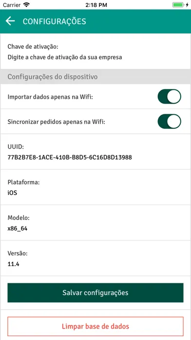 Capturas de tela do SIC Pedidos