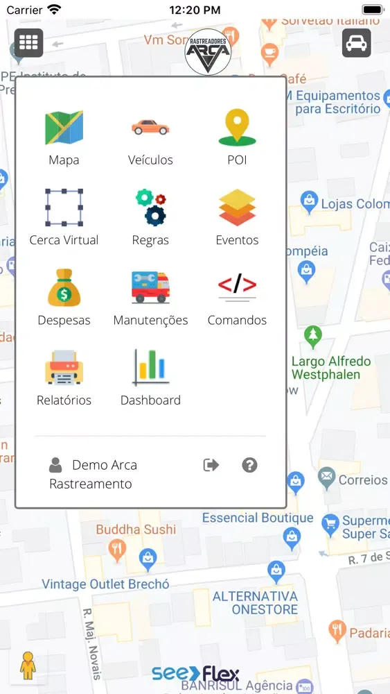 Capturas de pantalla de Arca Rastreamento