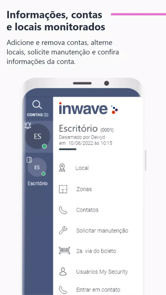 Inwave Video & Alarm System Screenshots