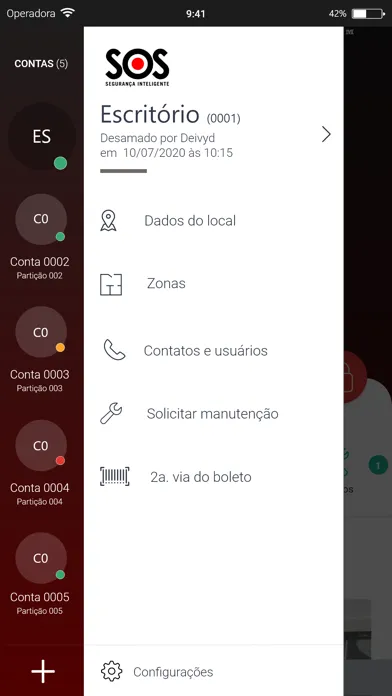 Скриншоты SOS Monitoramento