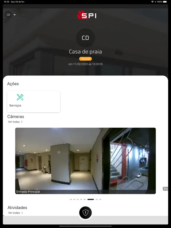Zrzuty ekranu SPI Alarmes iPad 