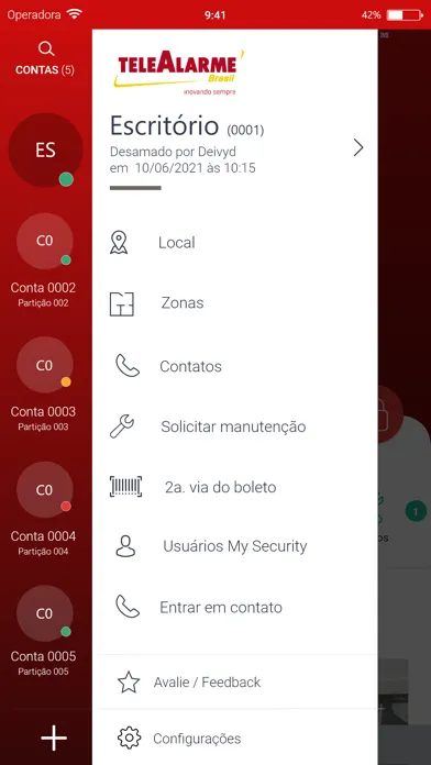 TeleAlarme Brasil Ekran Görüntüleri