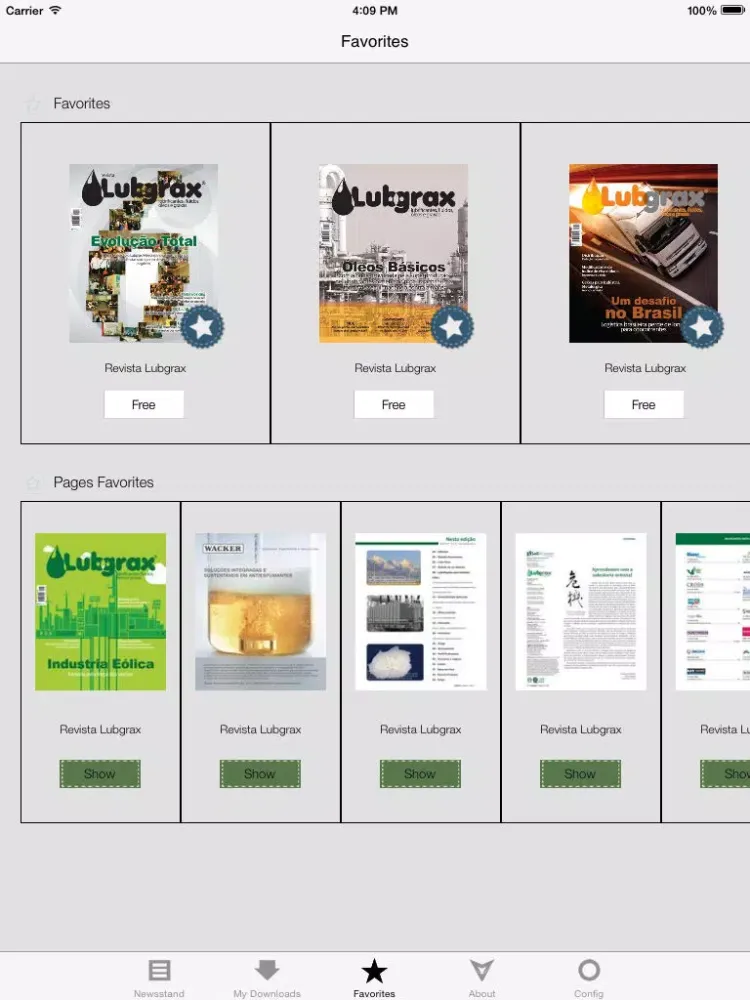 Ảnh chụp màn hình của Revista Lubgrax iPad 