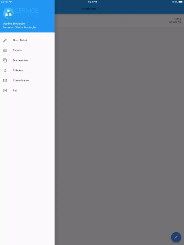 Service Order iPad  Screenshots