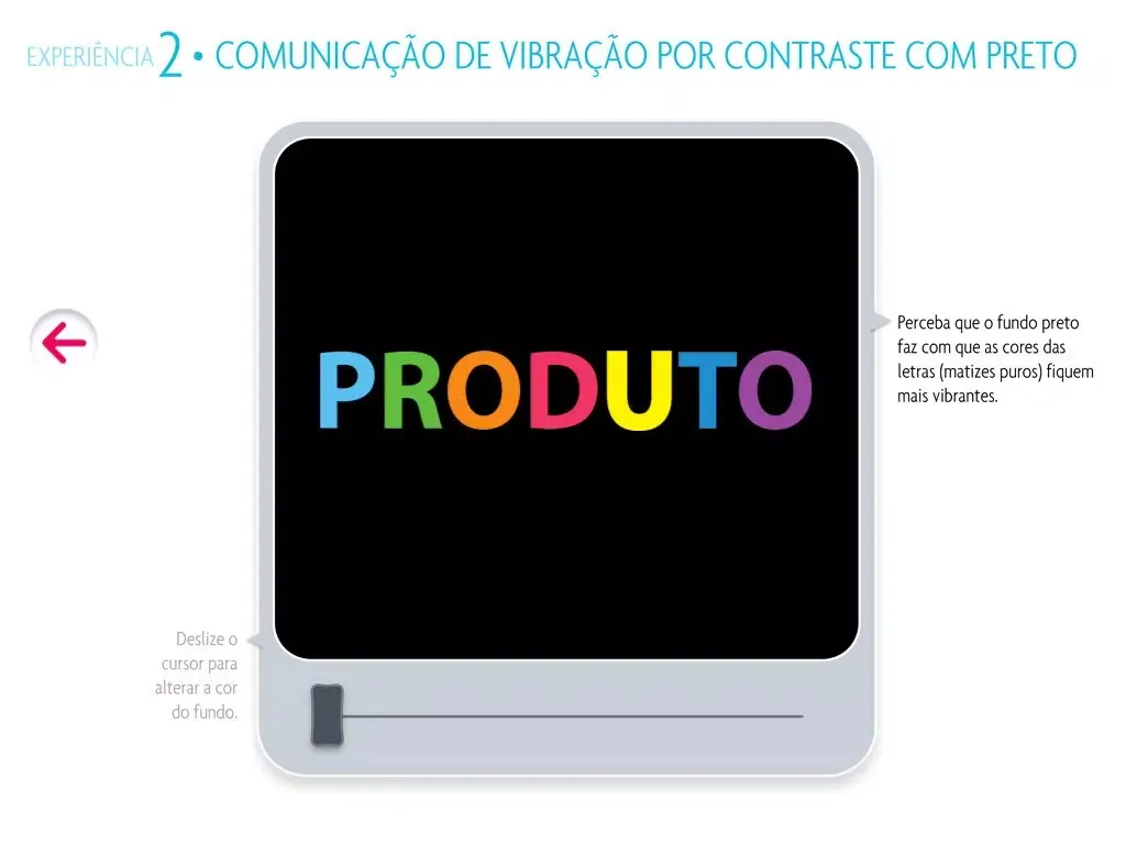 Ảnh chụp màn hình của Comunicação com cores iPad 