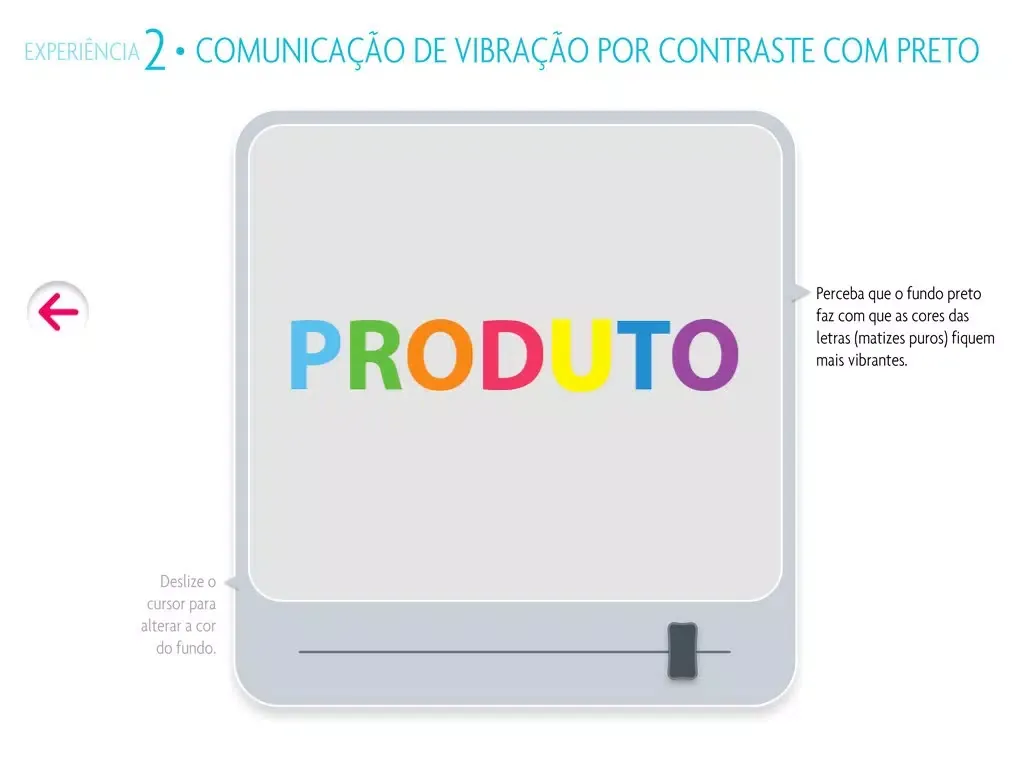 Ảnh chụp màn hình của Comunicação com cores iPad 