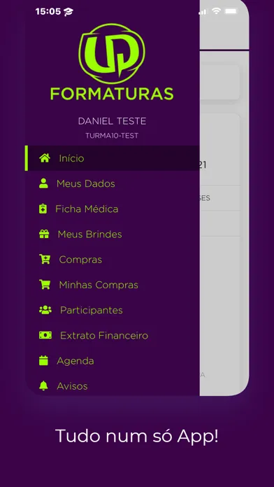 Capturas de tela do UP Formaturas - Vai de UP