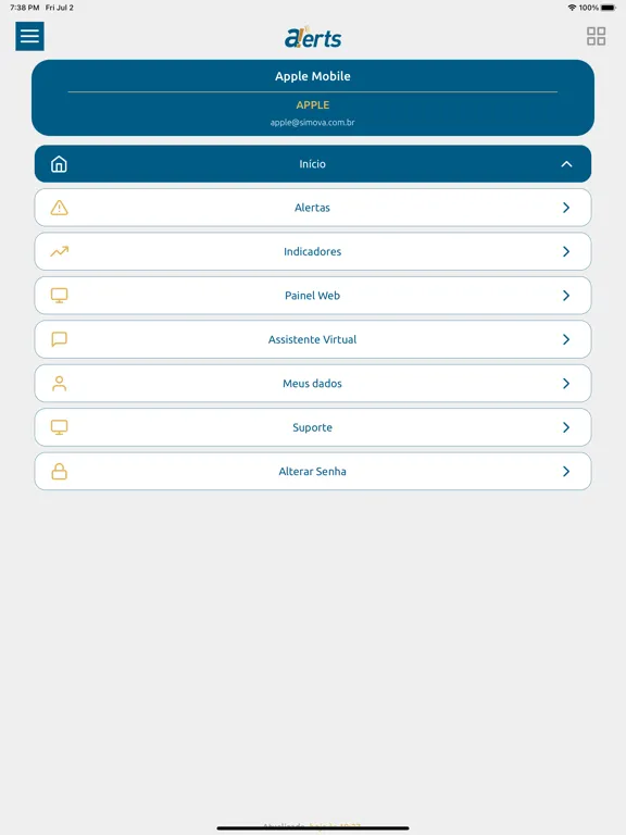 Simova Alertas iPad  스크린샷