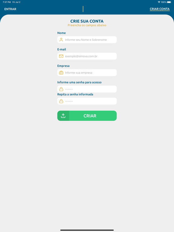 ภาพหน้าจอของ Simova Alertas iPad 