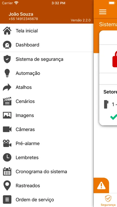 Tangkapan skrin SIM MONITORAMENTO