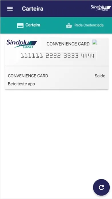 Screenshot di SindPlus Card