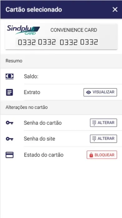 Screenshot di SindPlus Card