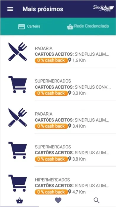 Screenshot di SindPlus Card