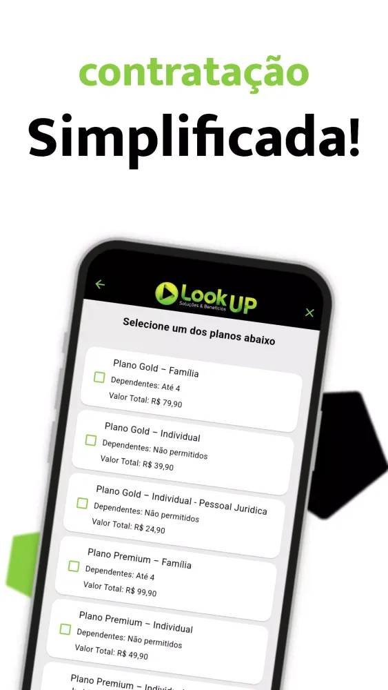 LookUp Benefícios Screenshots
