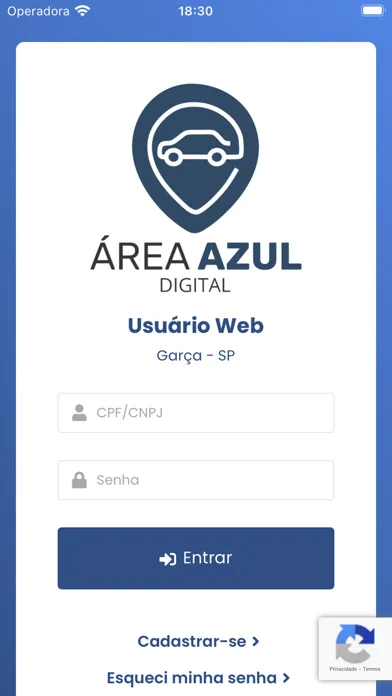 Capturas de tela do Área Azul Garça