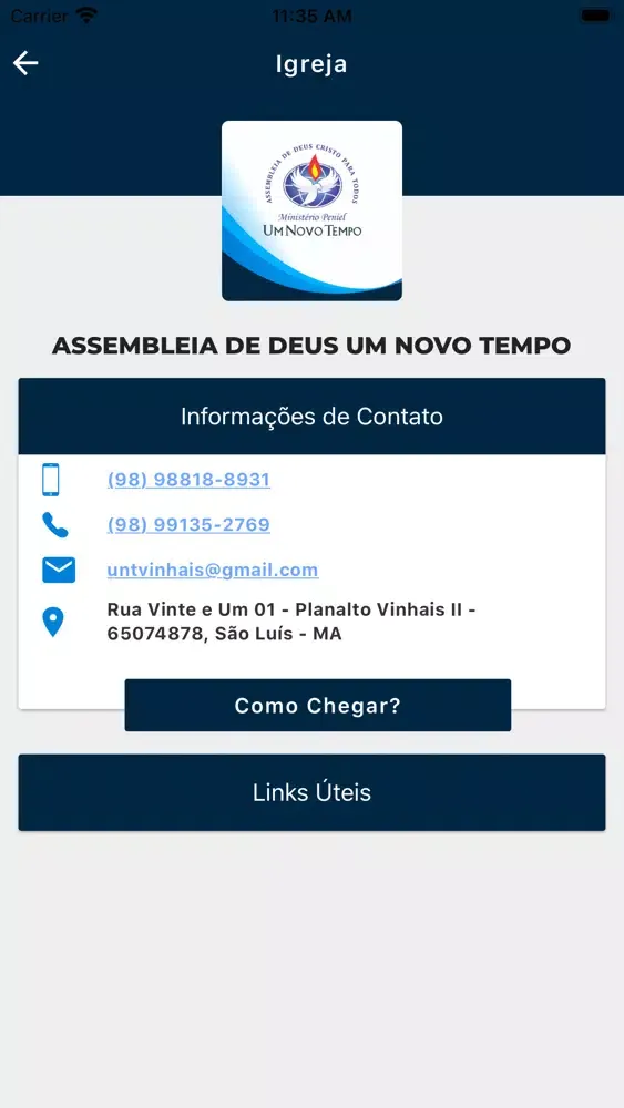 Capturas de tela do Um Novo Tempo Vinhais