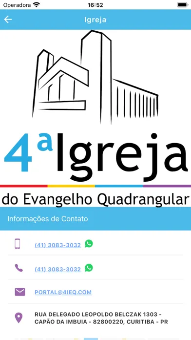 Capturas de tela do 4IEQ Curitiba