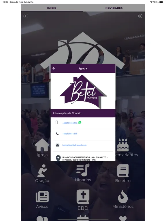 Captures d'écran de IGREJA BETEL PLANALTO iPad 