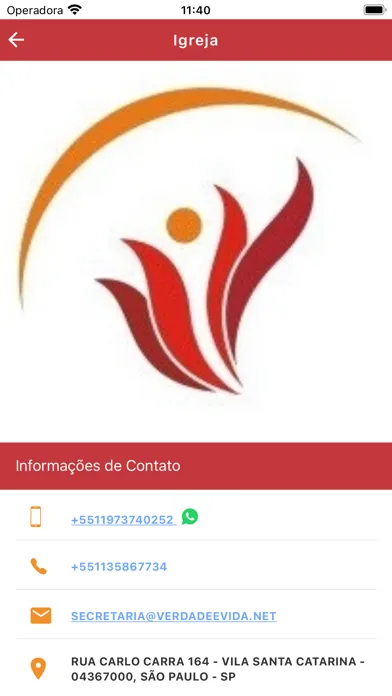 Ảnh chụp màn hình của Verdade e Vida - Sede
