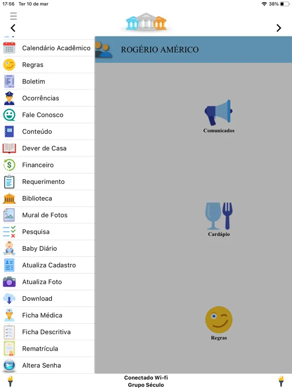 Capturas de tela do Século Agenda iPad 