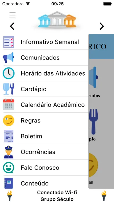 Capturas de tela do Século Agenda