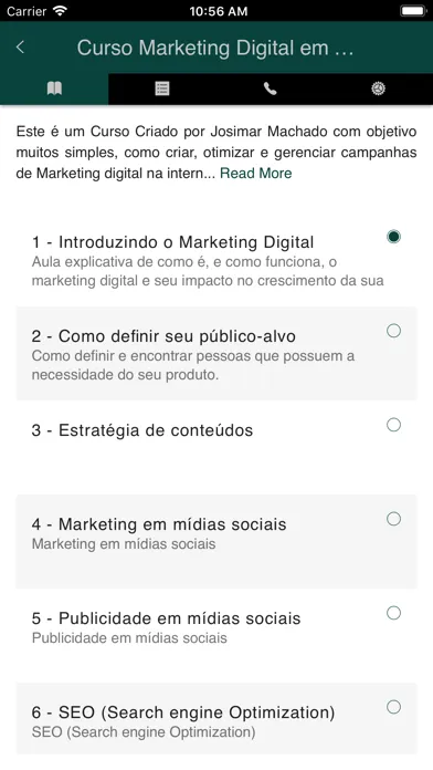 Cursos Online Screenshots