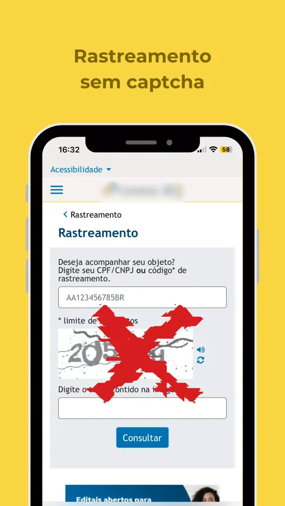 Site Rastreio Screenshots