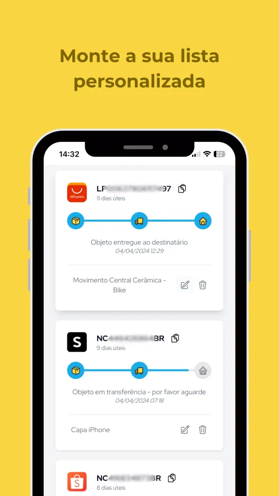 Site Rastreio Screenshots