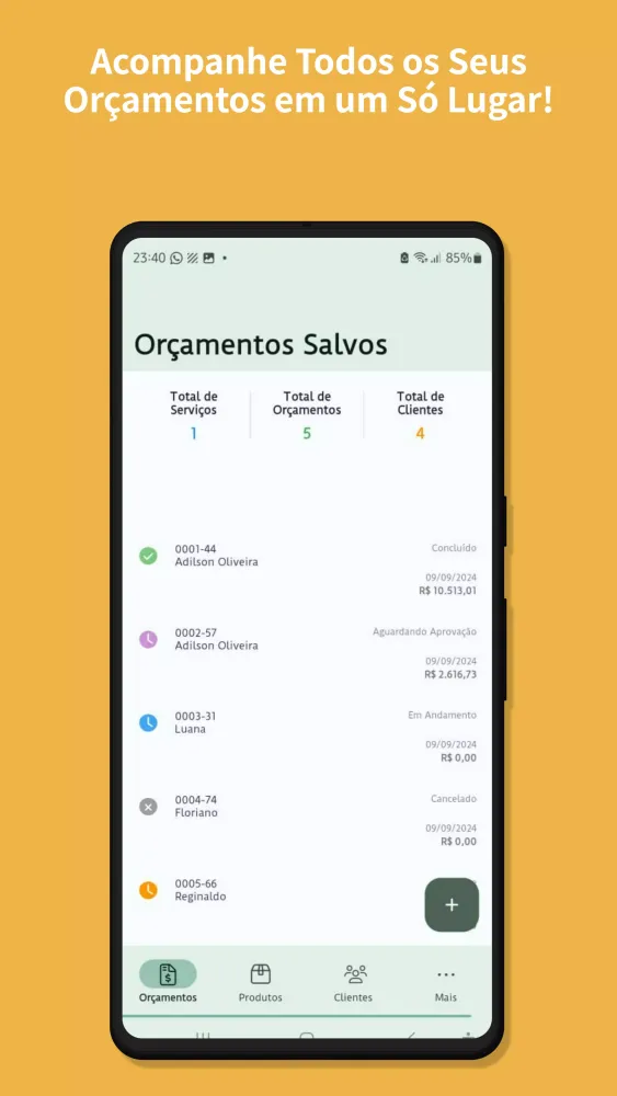 Orçamento Perfeito Screenshots