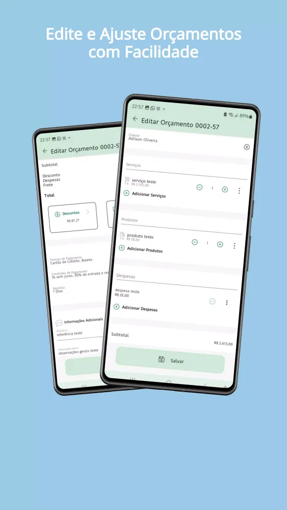 Orçamento Perfeito Screenshots