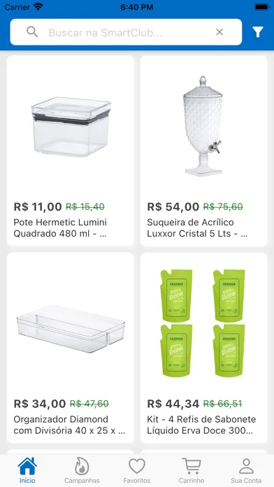 Screenshot di SmartClub