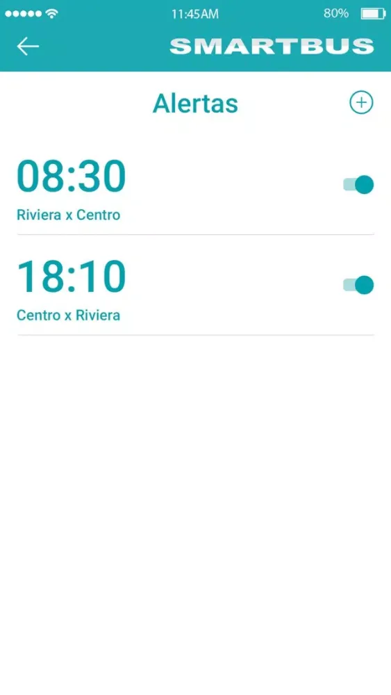 Capturas de tela do SmartBus Rio Line