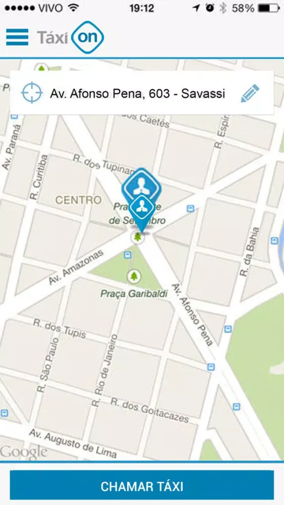 Ảnh chụp màn hình của Rede Taxi Online