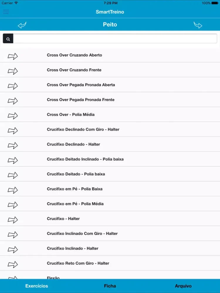 Скриншоты Smart Treino iPad 
