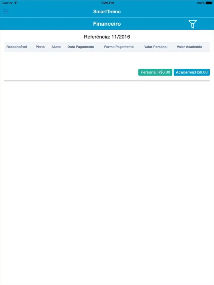 Скриншоты Smart Treino iPad 