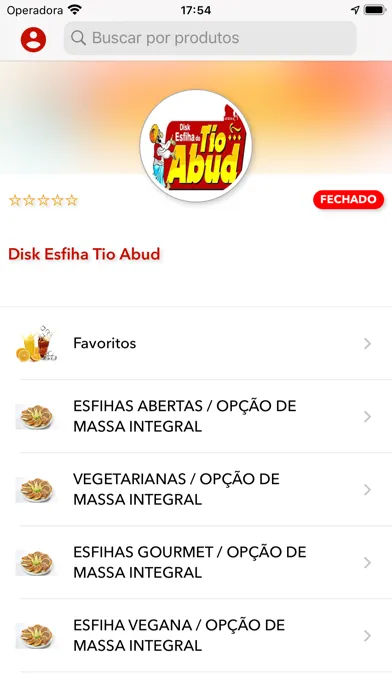 Capturas de tela do Esfiha Tio Abud