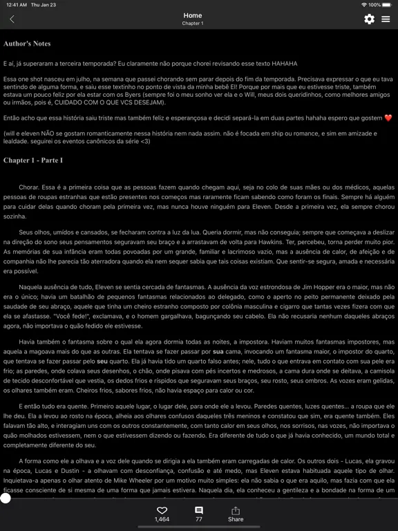 Tangkapan layar Spirit Fanfiction and Stories iPad 