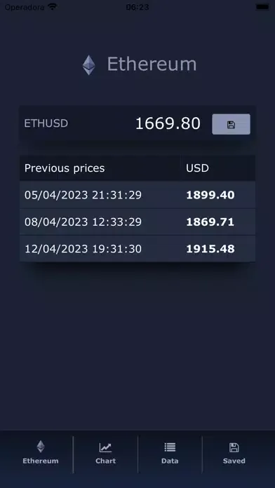 Screenshot di Ethereum