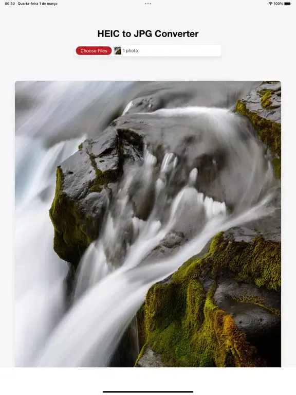 Tangkapan skrin Heic to JPG iPad 
