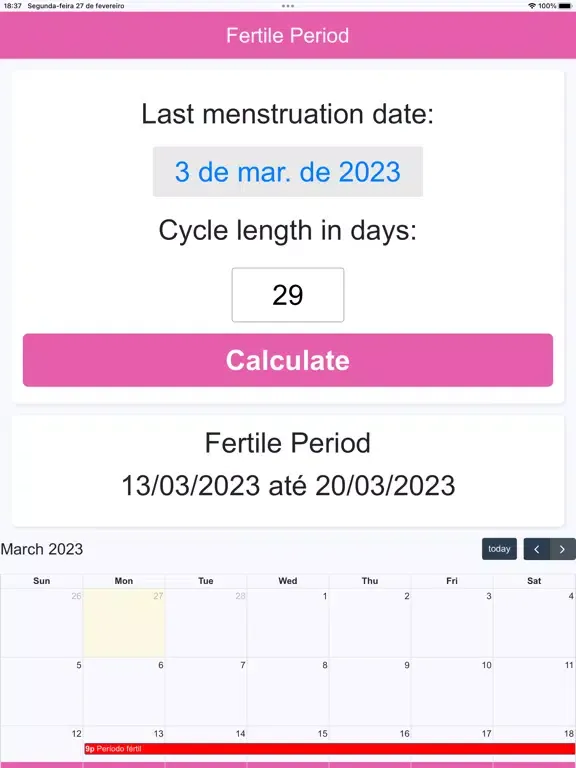 Zrzuty ekranu Fertile Period iPad 