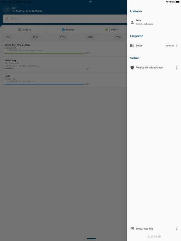 Screenshot di ECOM Business iPad 