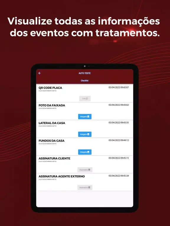 Zrzuty ekranu G4 monitoramento iPad 