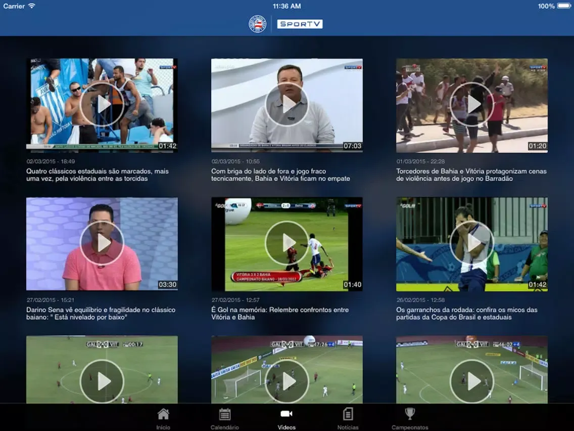 Bahia SporTV iPad 應用截圖