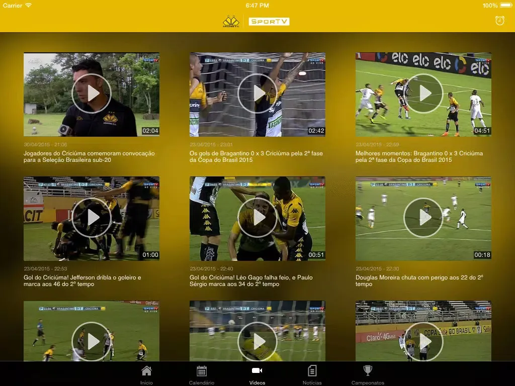 Criciúma SporTV iPad  스크린샷